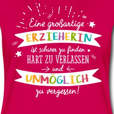 Abschluss T-Shirt - Großartige Erzieherin - Abschied Kita Geschenk