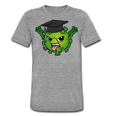 Abschluss T-Shirt - Abschluss Maskottchen Corona Virus Doktorhut Motto