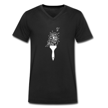 Abschluss T-Shirt - Pinsel Blumen Kunst