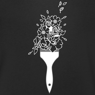 Abschluss T-Shirt - Pinsel Blumen Kunst