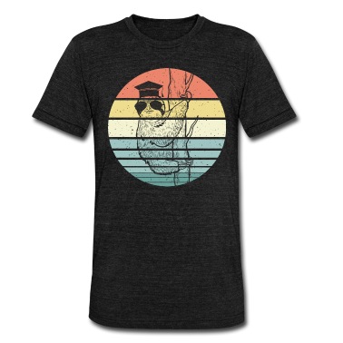 Abschluss T-Shirt - Uni Schule Abschluss Faultier Cool Retro