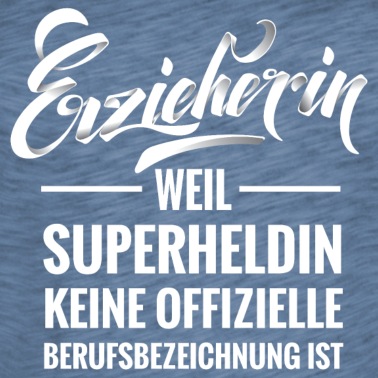 Abschluss T-Shirt - Erzieherin - Superheldin (Typography)