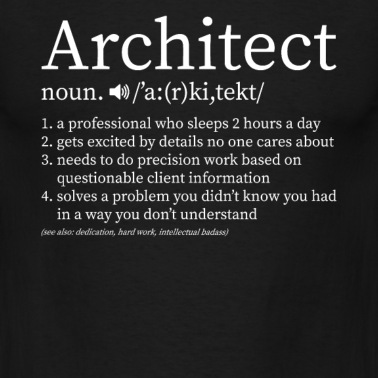 Abschluss T-Shirt - Architekt Beruf Definition Spruch Studium Geschenk