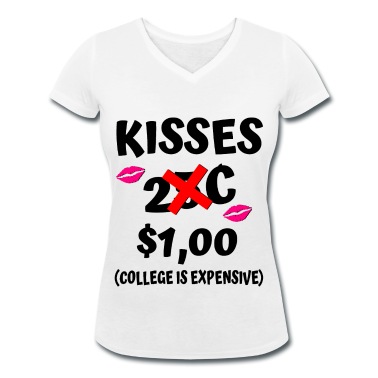 Abschluss T-Shirt - kisses 25 cent college is expenisve