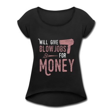 Abschluss T-Shirt - Lustiger Friseur Spruch Wortspiel Blowjob Fön