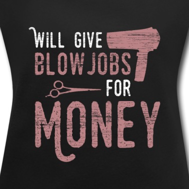 Abschluss T-Shirt - Lustiger Friseur Spruch Wortspiel Blowjob Fön