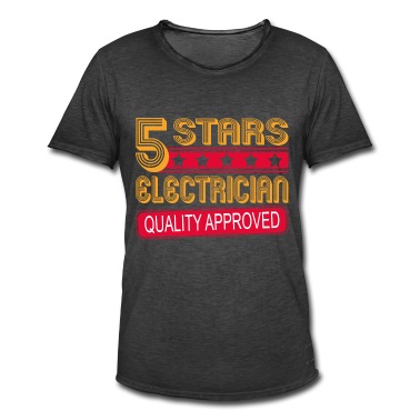 Abschluss T-Shirt - Elektriker 5 Sterne lustiger Spruch Elektromeister