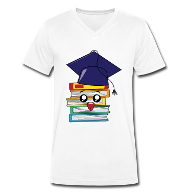 Abschluss T-Shirt - Abschluss-Hut Buch Comic