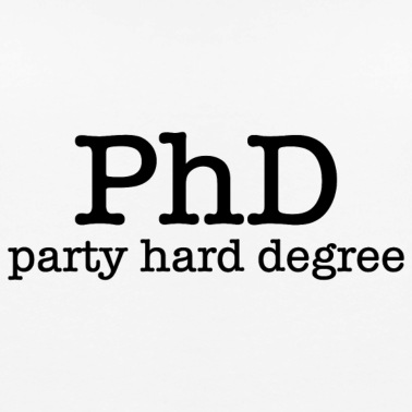 Abschluss Pullover - PhD Party Hard Degree Abschluss Geschenk