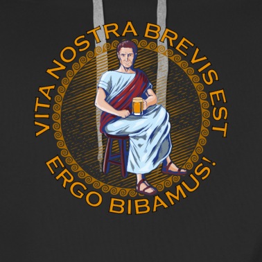 Abschluss Hoodie - Latein - Vita Nostra Brevis Est - Ergo Bibamus