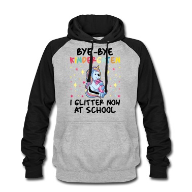 Abschluss Hoodie - Bye Bye Kindergarten Süßes Einhorn Zurück In Die