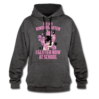 Abschluss Hoodie - Bye Bye Kindergarten Süßes Einhorn Zurück In Die