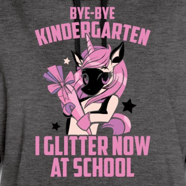 Abschluss Hoodie - Bye Bye Kindergarten Süßes Einhorn Zurück In Die