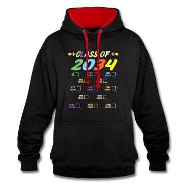 Abschluss Hoodie - Klasse von 2034 Grow With Me Boys Girls