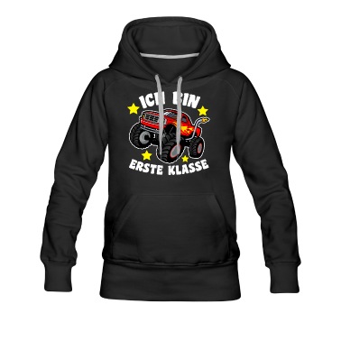 Abschluss Hoodie - Schulkind Monster Truck Schulanfang Einschulung Er