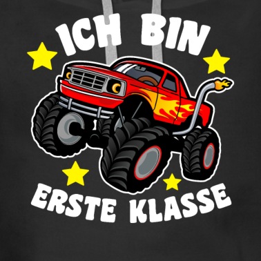 Abschluss Hoodie - Schulkind Monster Truck Schulanfang Einschulung Er