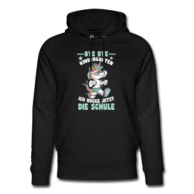 Abschluss Hoodie - Schulkind Einhorn Kindergarten Abschied 1. Klasse