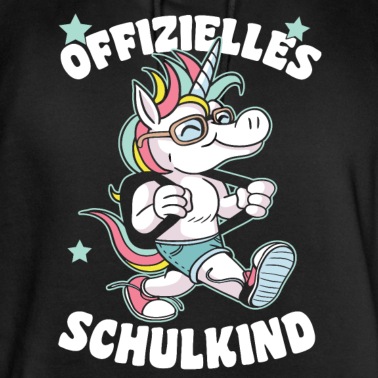 Abschluss Hoodie - Einschulung Schulanfang Schulkind Einhorn Offiziel