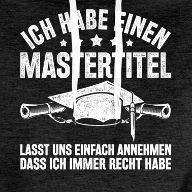 Abschluss Hoodie - Master Abschluss Geschenk Master Hut Lustig Spruch