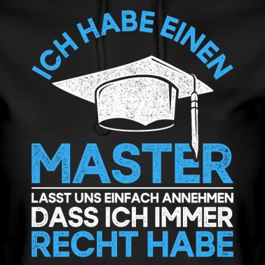 Abschluss Hoodie - Master Abschluss Geschenk Master Hut Spruch