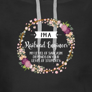 Abschluss Hoodie - Ich bin ein Eisenbahningenieur Mein Niveau des Sarkasmus