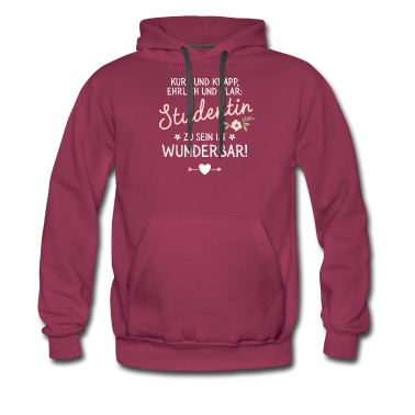 Abschluss Hoodie - Geschenk Studentin sein ist Wunderbar Spruch