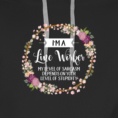 Abschluss Hoodie - Ich bin ein Linienarbeiter, von dem mein Sarkasmus abhängt