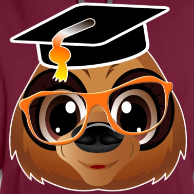 Abschluss Hoodie - Abschlusskappe Faultier SCHULABSCHLUSS EXAMEN