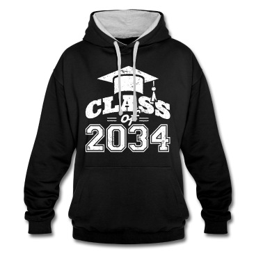 Abschluss Hoodie - Klasse von 2034 - Wachsen Sie mit mir Abschluss I