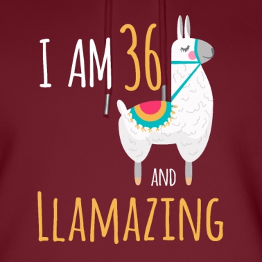 Abschluss Hoodie - Ich bin 36 und Llamazing lustige Lama Alpaka Geburtstag