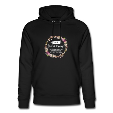 Abschluss Hoodie - Ich bin ein General Manager Mein Niveau von Sarkasmus hängt