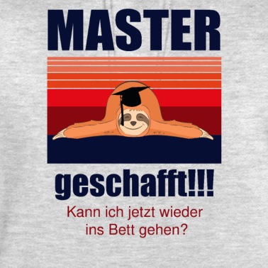Abschluss Hoodie - Master Geschafft Masterabschluss Geschenk