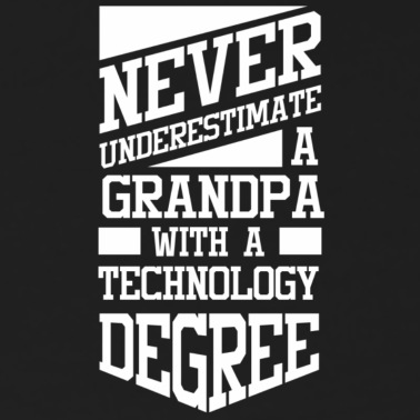 Abschluss Poloshirt - Ein Großvater mit einem Technologie-Abschluss