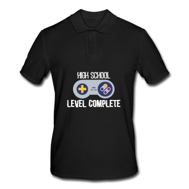 Abschluss Poloshirt - Highschool Level Online Abschluss Spruch Geschenk