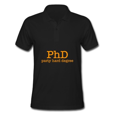 Abschluss Poloshirt - PhD Party Hard Degree Abschluss Geschenk