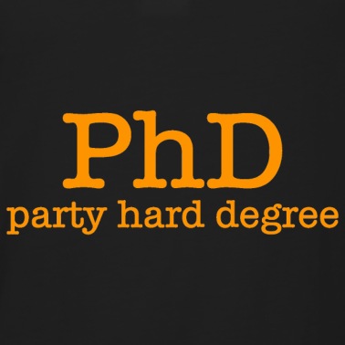 Abschluss Poloshirt - PhD Party Hard Degree Abschluss Geschenk