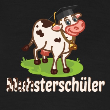 Abschluss Poloshirt - Muhsterschüler, Kuh mit Bachelormütze, Abschluss
