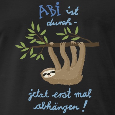 Abitur T-Shirt - Faultier hat Abi