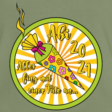 Abitur T-Shirt - Abi 2021 Alles fing mit einer Tüte an Motto Abitur