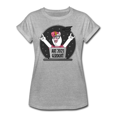 Abitur T-Shirt - Abi 2021 gerockt Abitur Abschluss Einhorn feiert