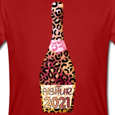 Abitur T-Shirt - ABITUR 2021 LEOPARDENMUSTER WEINFLASCHE