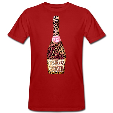 Abitur T-Shirt - ABITUR 2021 LEOPARDENMUSTER WEINFLASCHE