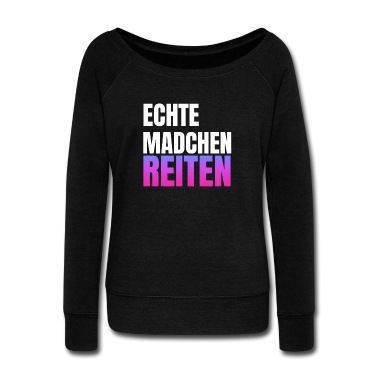 Abschlussfahrt Pullover - Lustiger Spruch Echte Mädchen Reiten