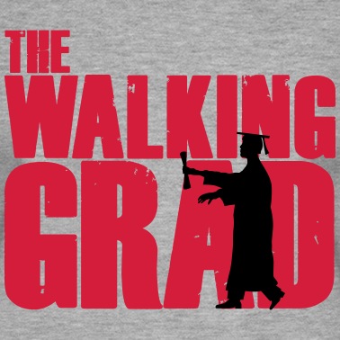 Abschlussfahrt Pullover - The walking Grad Student Abschluss Schüler Dead