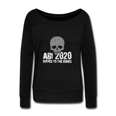 Abschlussfahrt Pullover - Abi Skull red ripped to the bones grey