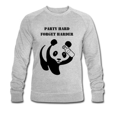 Abschlussfahrt Pullover - Panda mit Bier Party Hard Forget Harder