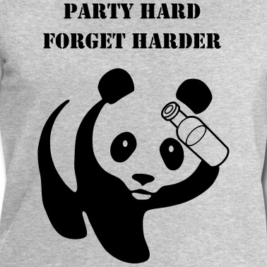 Abschlussfahrt Pullover - Panda mit Bier Party Hard Forget Harder
