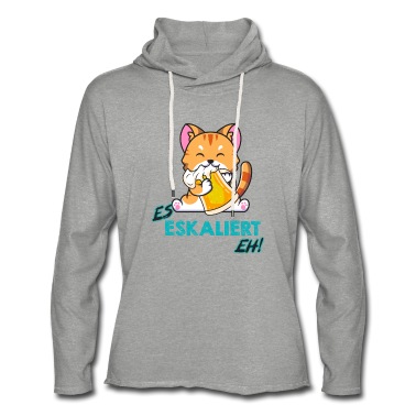 Abschlussfahrt Hoodie - Es eskaliert eh! Katze mit Bierkrug Party T-Shirt
