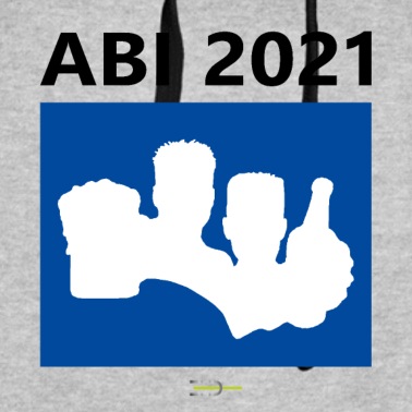 Abschlussfahrt Hoodie - Bier Liga Logo ABI 2021 Blau 2