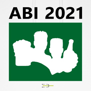Abschlussfahrt Hoodie - Bier Liga Logo ABI 2021 Grün 2